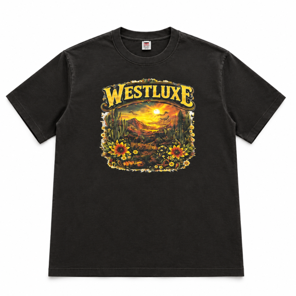 WESTLUXE Singnature BLACK T-SHIRT