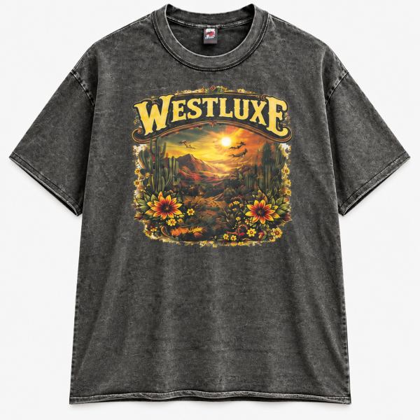 WESTLUXE SIGNATURE T-SHIRT WASHED BLACK